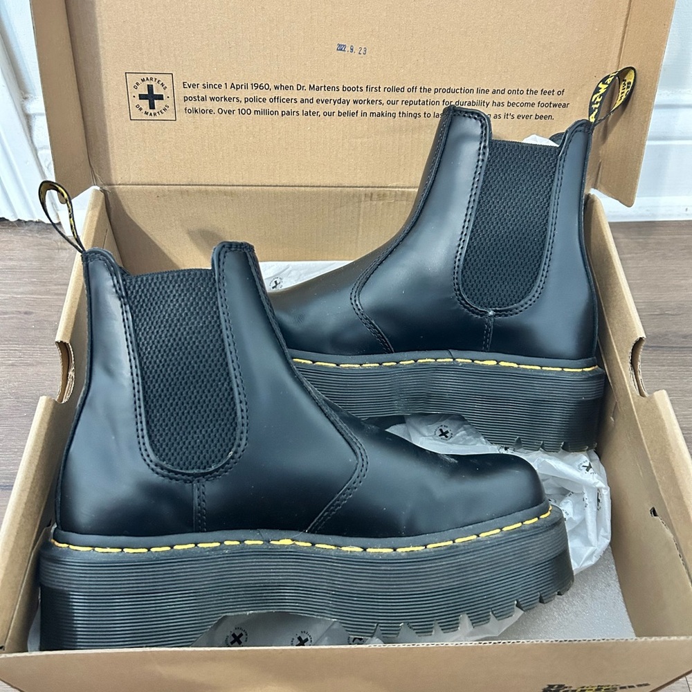 Dr. Martens Black Platform Chelsea Boots